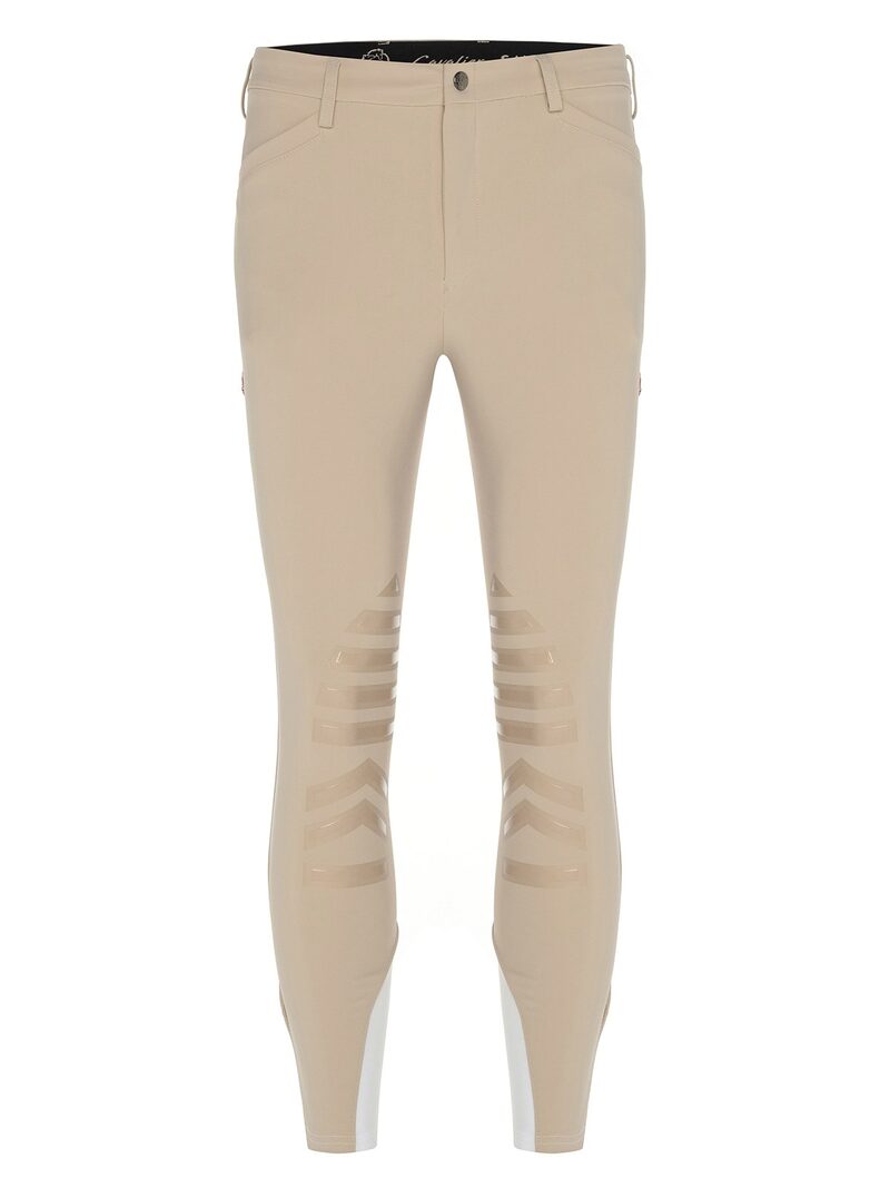 LEONARDO BEIGE MEN'S KNEE GRIP PRO BREECHES