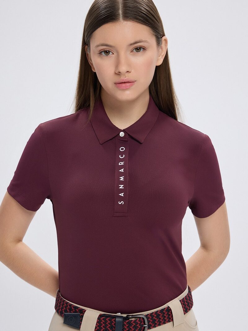 VALENCIA BORDEAUX WOMEN'S TECH TRAINING POLO SHORT SLEEVE