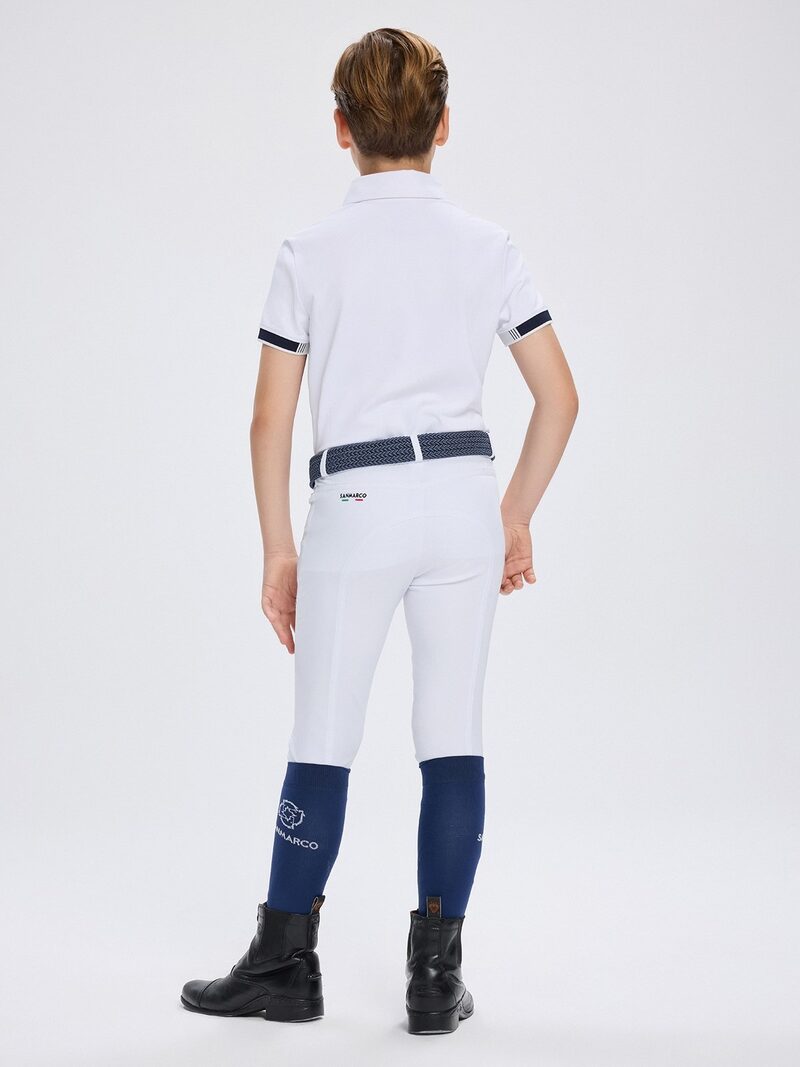 ATLANTIS WHITE KID'S UNISEX KNEE GRIP PRO BREECHES