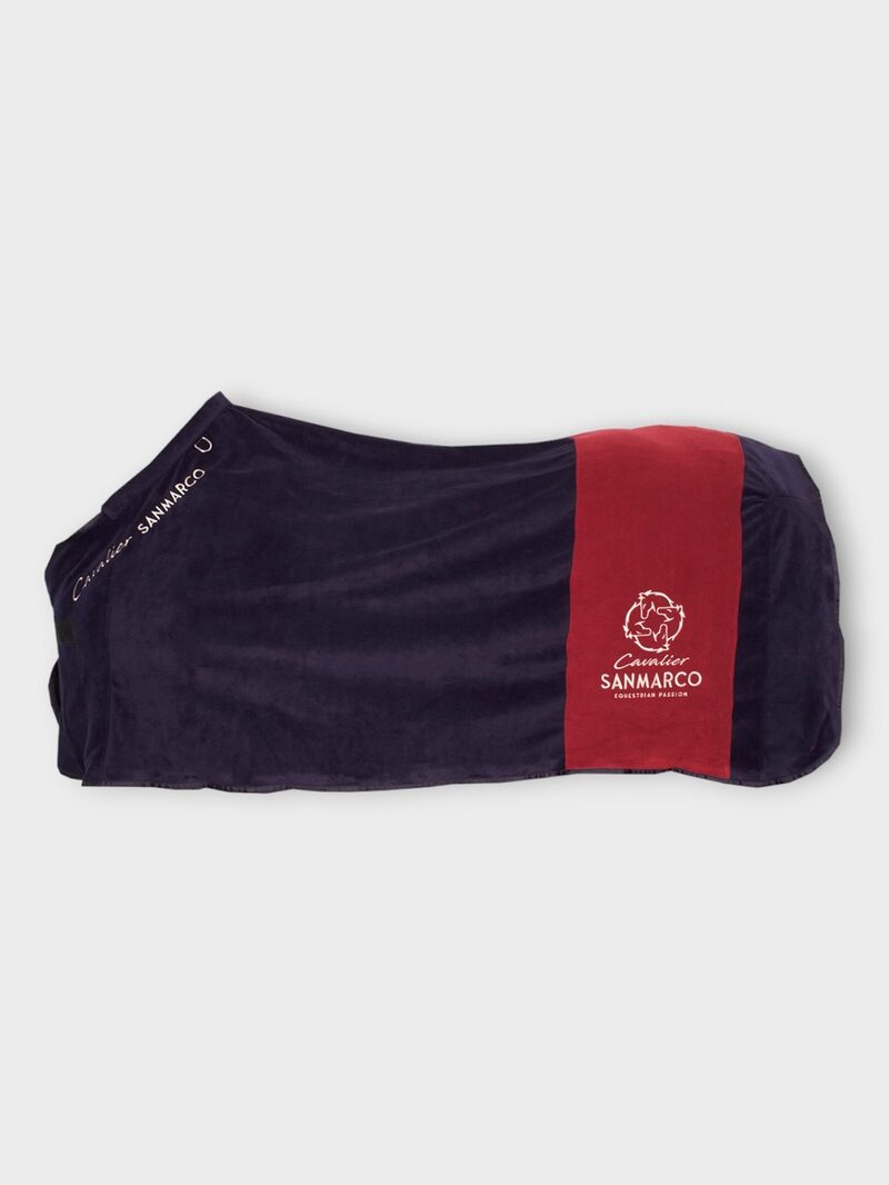 YORK NAVY/BORDEAUX TWO COLOR FLEECE BLANKET
