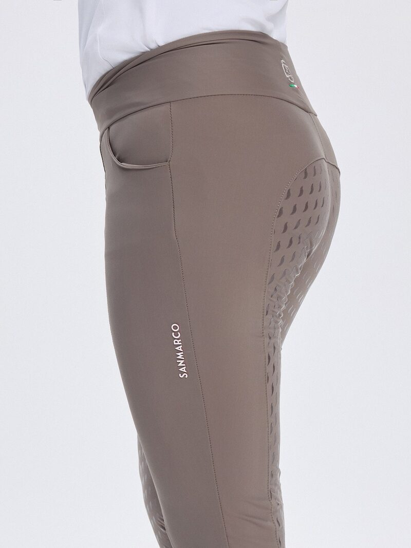 LUNA TAUPE GIRL'S FULL GRIP PRO LEGGINGS
