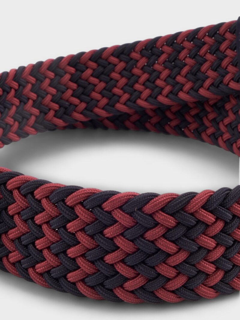 SANTORINI BORDEAUX/NAVY BRAIDED BELT