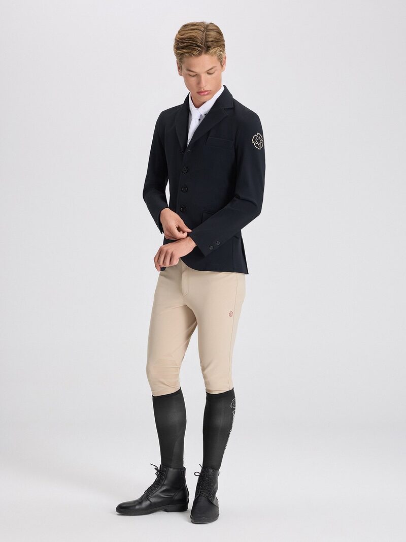 LEONARDO BEIGE MEN'S KNEE GRIP PRO BREECHES