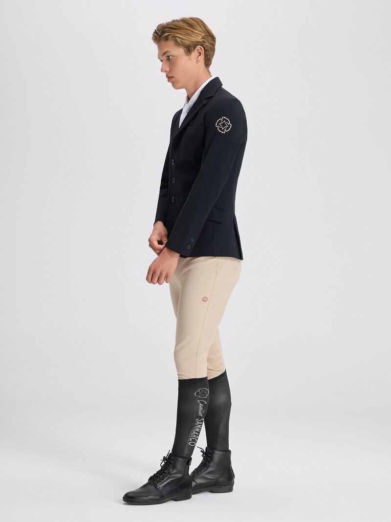 LEONARDO BEIGE MEN'S KNEE GRIP PRO BREECHES