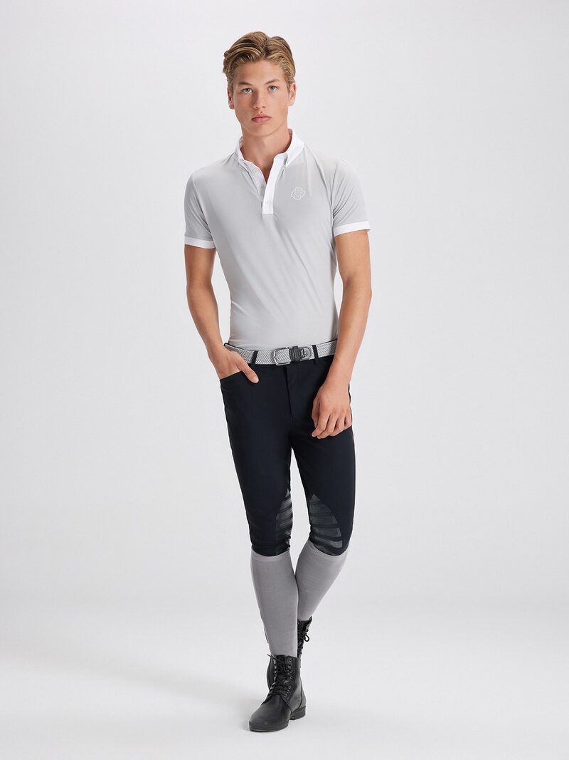 LEONARDO BLACK MEN'S KNEE GRIP PRO BREECHES