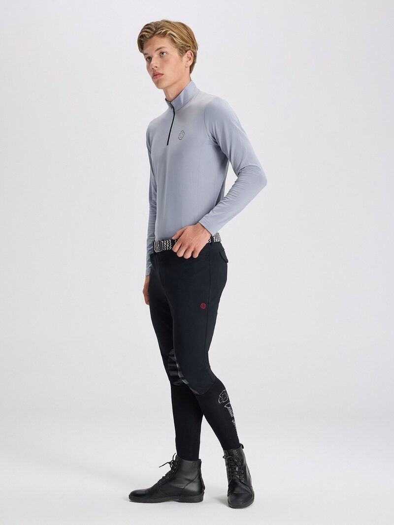 LEONARDO BLACK MEN'S KNEE GRIP PRO BREECHES