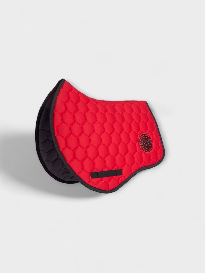 PARIS-P RED/BLACK HONEYCOMB SADDLEPAD