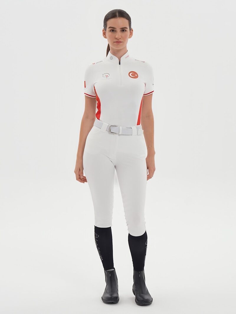 ENZA-TBF WHITE/RED WOMEN'S COMPETITION POLO SHORT SLEEVE X TEAM TÜRKİYE