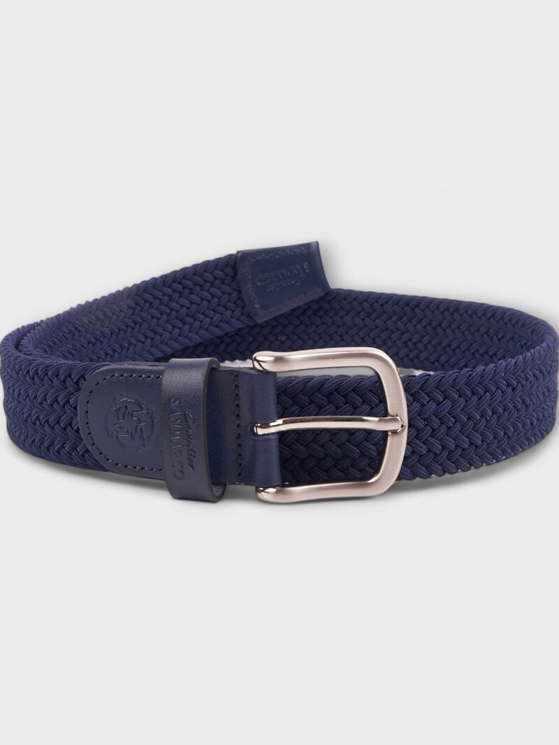 SANTORINI NAVY BRAIDED BELT