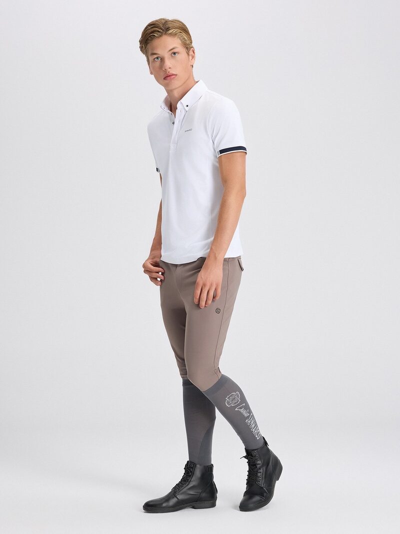 LEONARDO TAUPE MEN'S KNEE GRIP PRO BREECHES