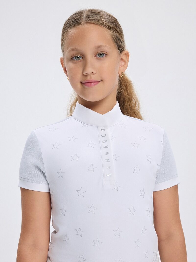 SILVER STAR SILVER GIRL'S COMPETITION POLO SHORT SLEEVE