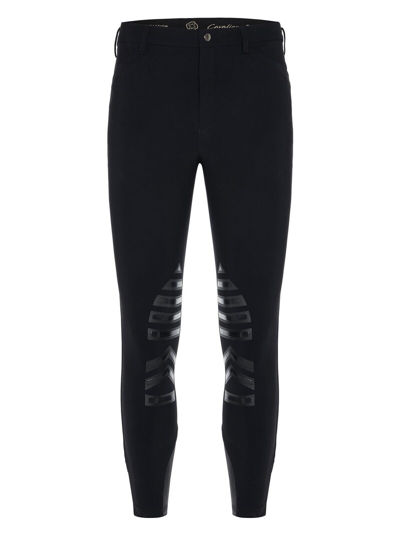 LEONARDO BLACK MEN'S KNEE GRIP PRO BREECHES