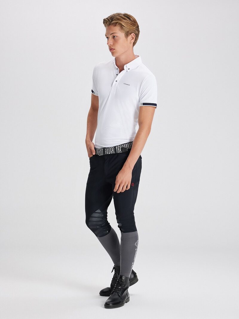 LEONARDO BLACK MEN'S KNEE GRIP PRO BREECHES