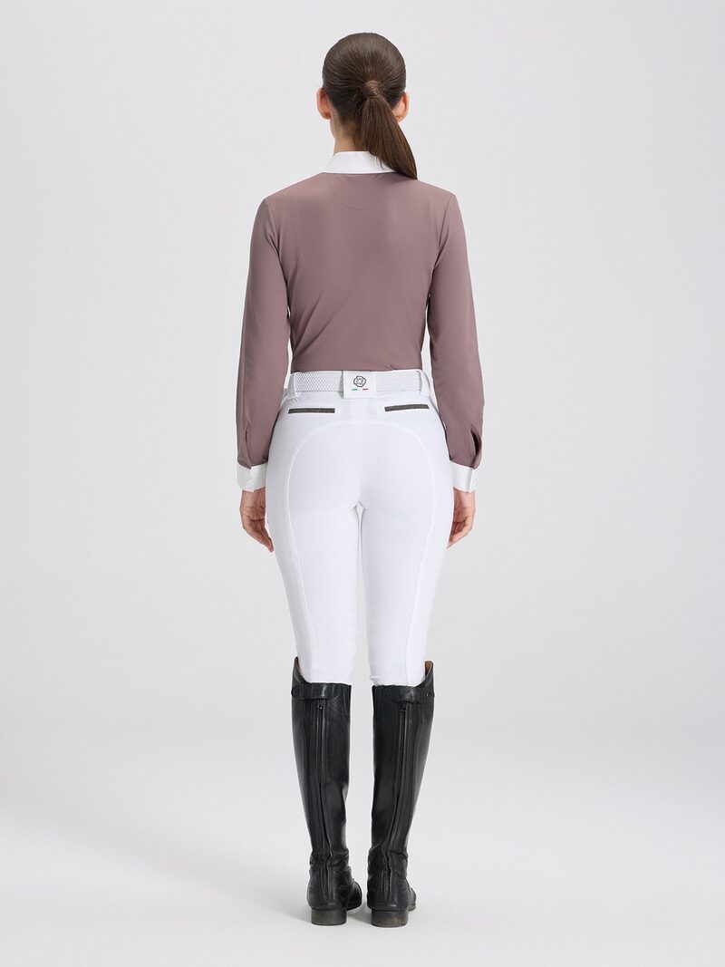 MARCELA MINK/WHITE WOMEN'S COMPETITION SHIRT BIB PANEL