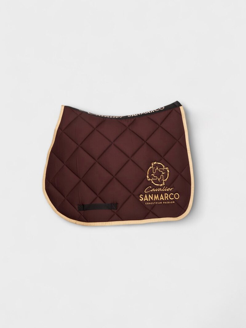 LONDON BROWN/GOLD DIAMOND SADDLE PAD