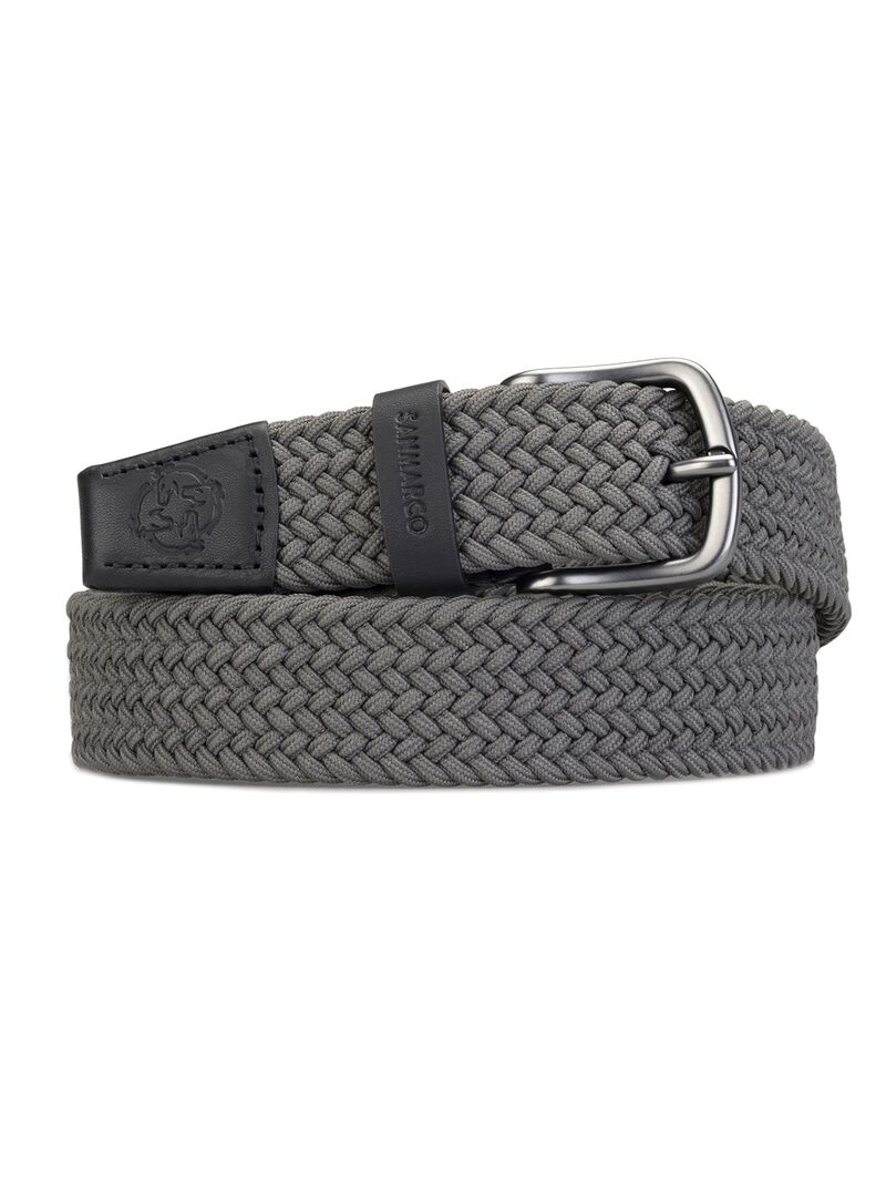 SANTORINI DARK GRAY BRAIDED BELT