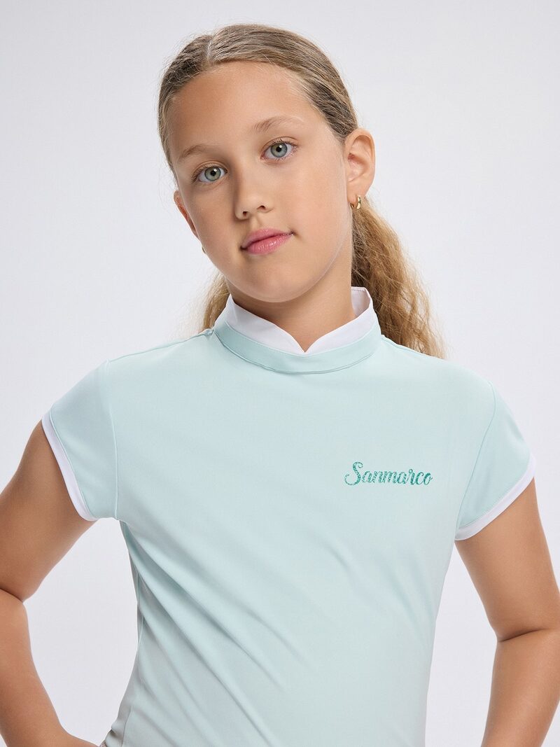 PADOVA-JR MINT GIRL'S COMPETITION POLO SHORT SLEEVE