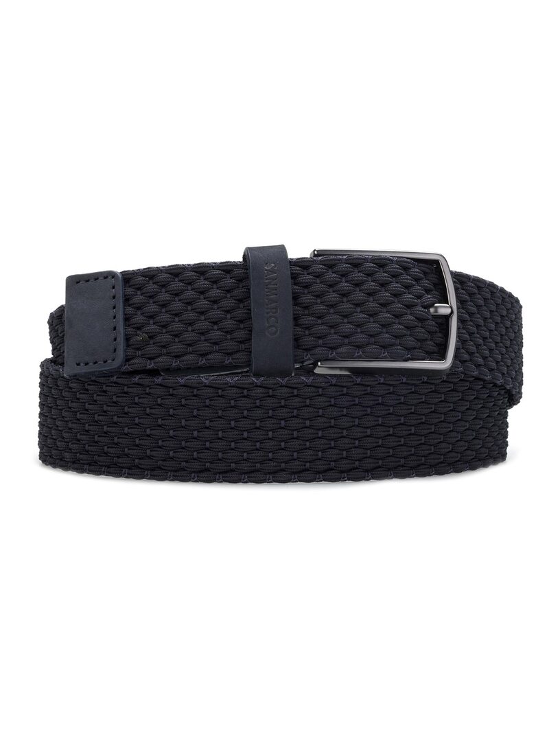 SANTINI NAVY BRAIDED BELT