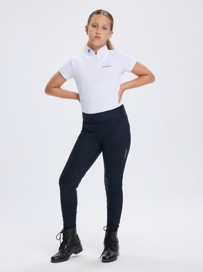 LUNA NAVY GIRL'S FULL GRIP PRO LEGGINGS