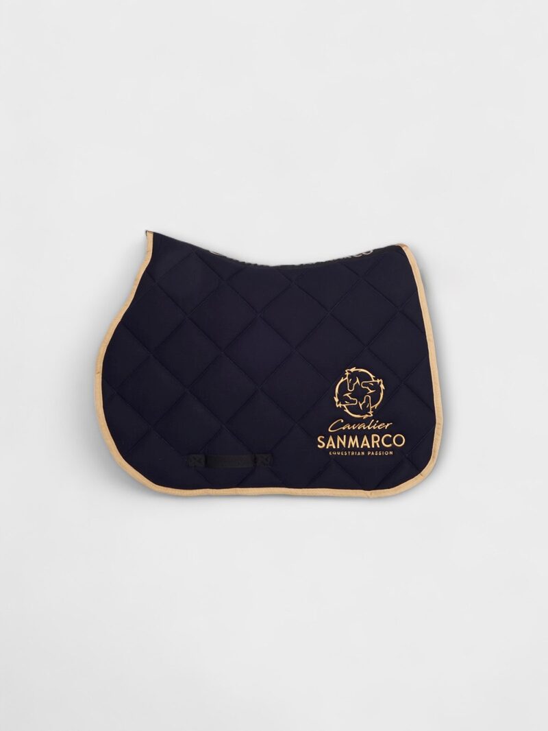 LONDON NAVY/GOLD DIAMOND SADDLE PAD