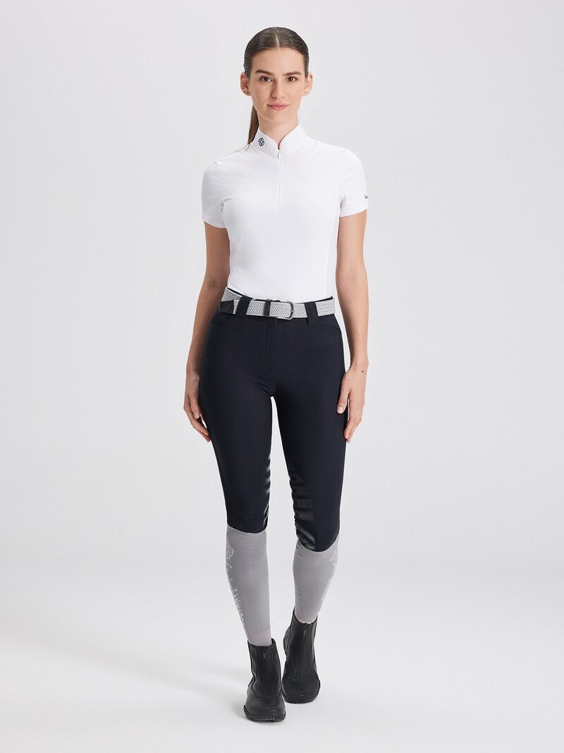 VENEZIA WHITE WOMEN'S COMPETITION POLO SHORT SLEEVE