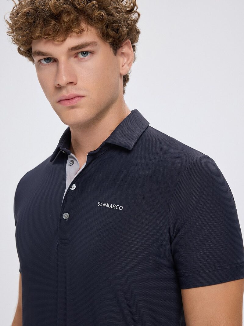 PORTOFINO NAVY MEN'S TECH TRAINING POLO SHORT SLEEVE
